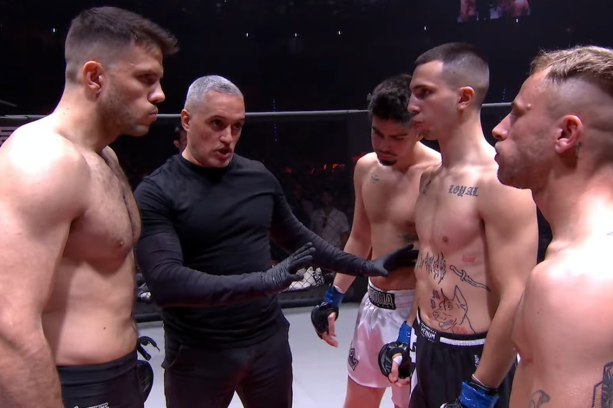 Cena rara! Lutador finaliza três adversários durante combate; veja