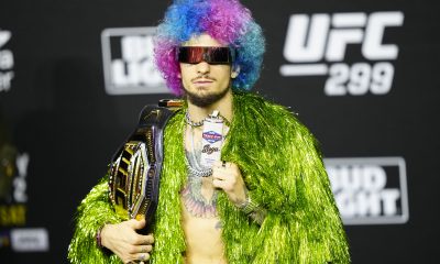 Sean O'Malley na coletiva de imprensa do UFC 299.