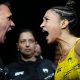 Amanda e Marcelo Ribas gritam antes de luta no UFC Vegas 89
