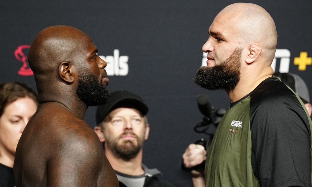 Os protagonistas do UFC Vegas 87 fazem uma encarada respeitosa