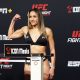 Jaqueline Amorim posa para fotos após bater o peso para sua luta no UFC Vegas 88