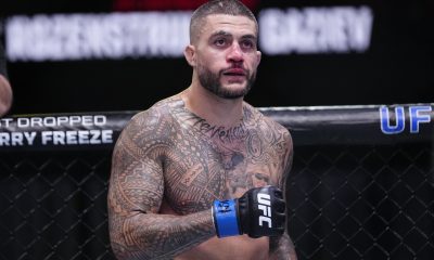 Tyson Pedro em ação na última luta de sua carreira