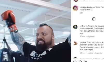 Eddie Hall é fisiculturista e amigo de Tom Aspinall
