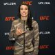 Marina Rodriguez posa para fotos após sua entrevista para a Ag Fight no UFC Apex
