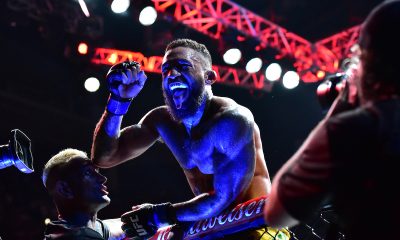 Joanderson Tubarão comemora sua vitória no UFC Rio.