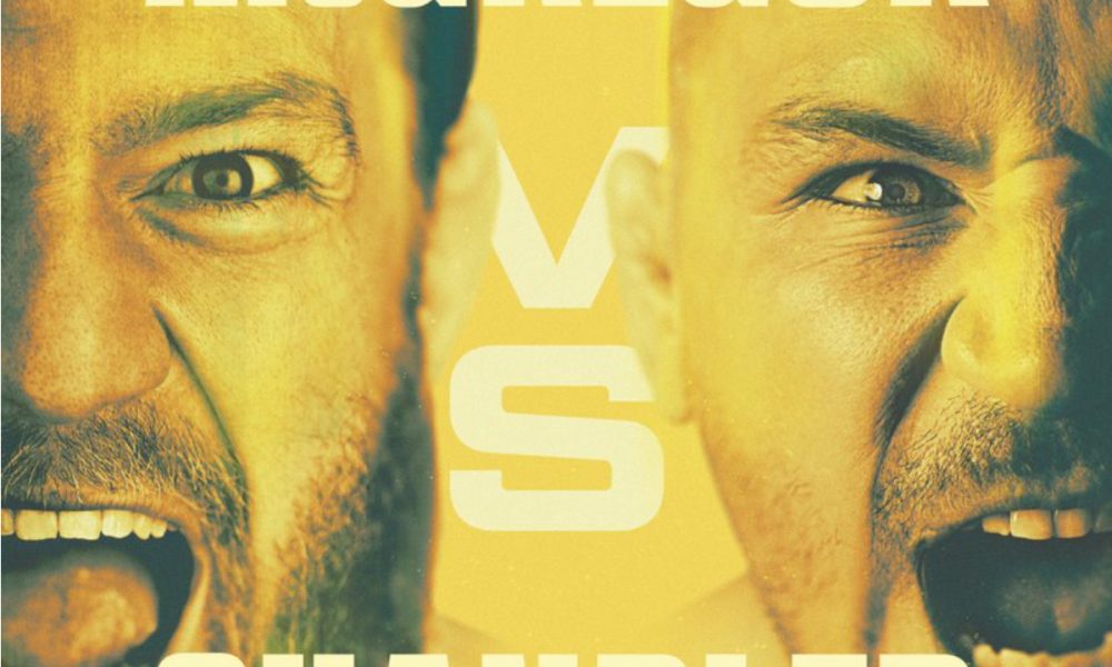 Conor McGregor e Michael Chandler em destaque no pôster oficial do UFC 303.