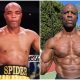 Montagem de foto apresenta o lutador Anderson Silva e o ator Terry Crews