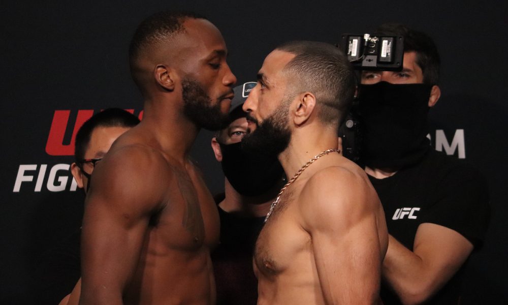 Leon Edwards e Belal Muhammad se encaram antes do UFC Vegas 21.