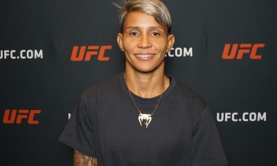 Amanda Lemos posa para foto durante conversa com a Ag Fight antes do UFC Vegas 94