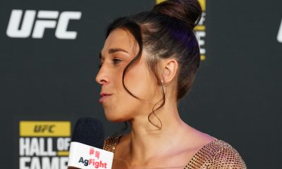 Joanna Jedrzejczyk concede entrevista à Ag Fight durante o Hall da Fama do UFC 2024