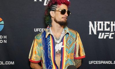 Sean O'Malley participa de scrum durante a semana da luta do Noche UFC