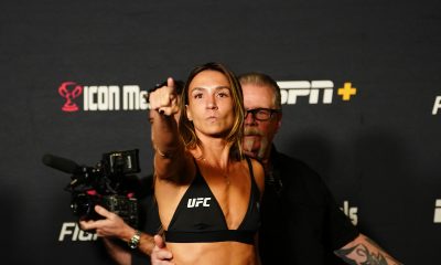Amanda Ribas após fazer encarada com Mackenzie Dern antes do UFC Vegas 101