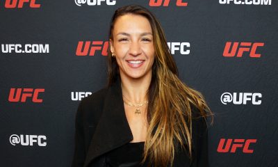 Amanda Ribas posa para fotos após conversar com a reportagem da Ag Fight em Las Vegas