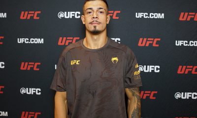 Marco Tulio posa para fotos após conversar com a reportagem da Ag Fight em Las Vegas