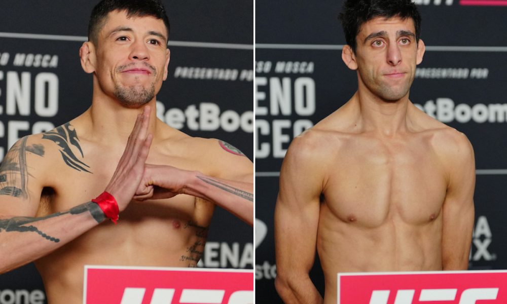 Brandon Moreno e Steve Erceg passaram sem sustos pela balança da pesagem do UFC México
