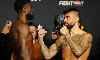 Chidi Njokuani e Elizeu Capoeira se encaram após pesagem do UFC Vegas 104