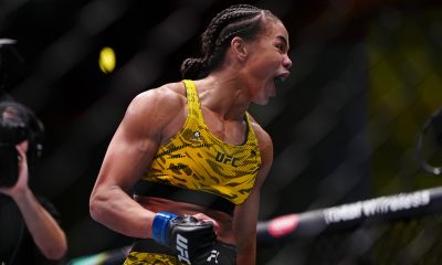 Dione Barbosa vibra com vitória por finalização no UFC Vegas 105
