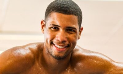 Hebert Conceição durante treino de boxe