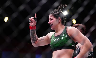 Ketlen Vieira comemora vitória no UFC Vegas 107