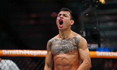 Jose Ochoa comemora a vitória sobre Cody Durden no UFC Atlanta