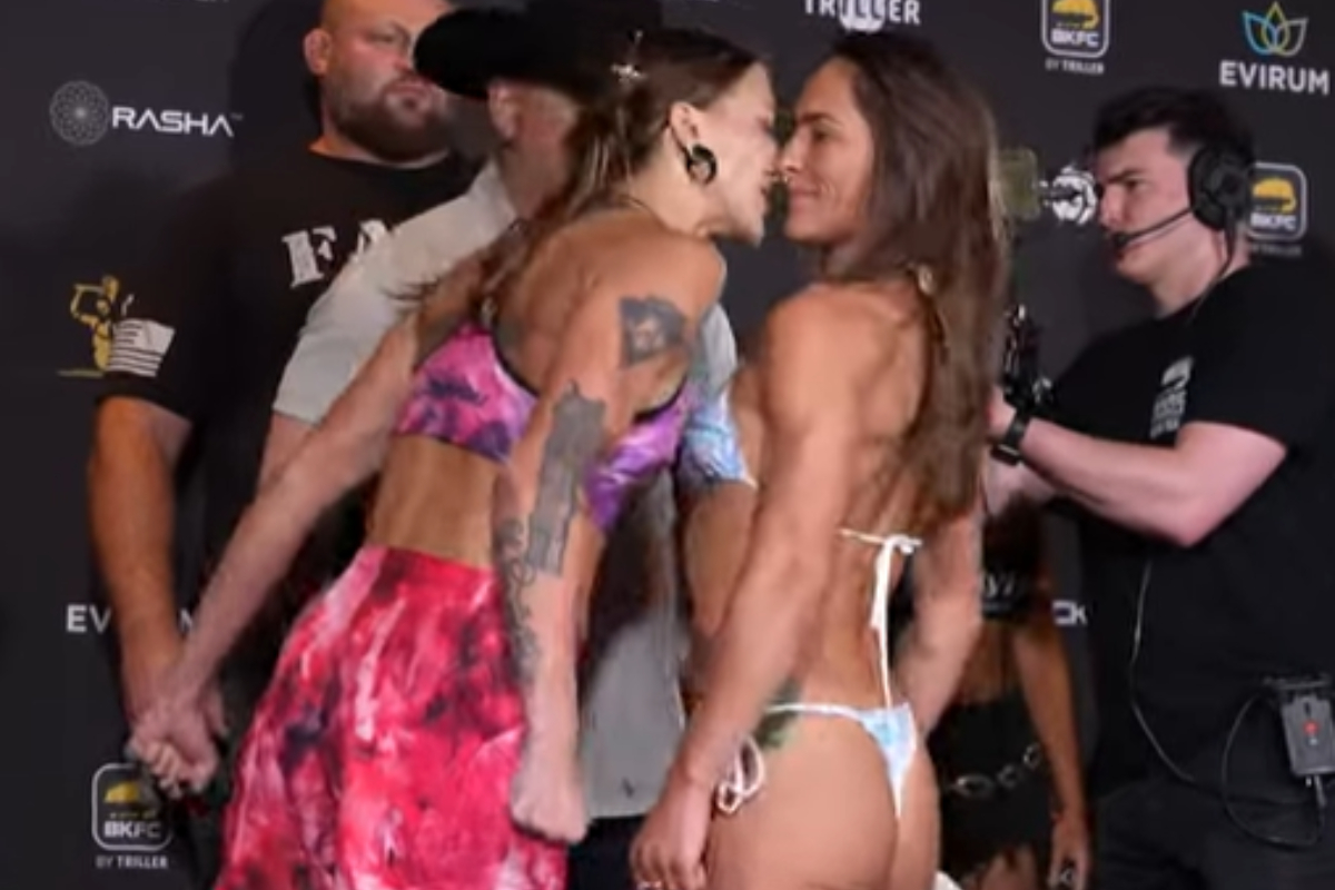 Agapova e Jessica Eye fazem encarada polêmica