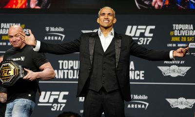 Charles Do Bronx abre os braços para os fãs na coletiva do UFC 317