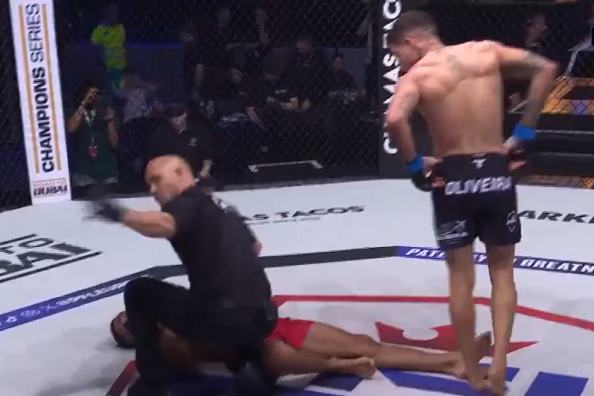 O brasileiro radicado em Portugal Gustavo Oliveira brilhou na PFL Europa