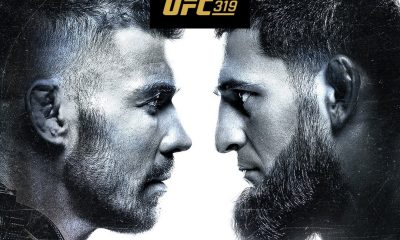 Pôster do UFC 319 com destaque para Dricus du Plessis vs Khamzat Chimaev