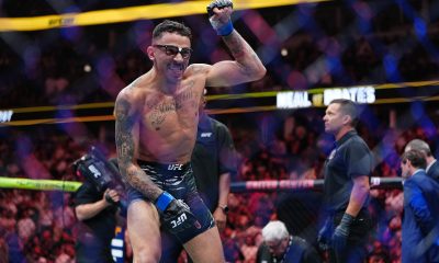 Carlos Prates celebra sua vitória sobre Geoff Neal no UFC 319