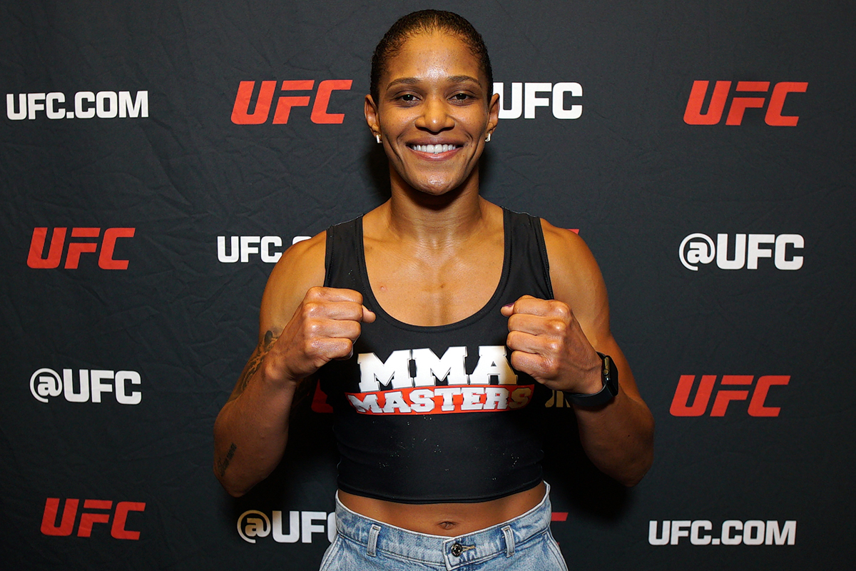 Gabriella Fernandes durante o Media Day do UFC Vegas 109