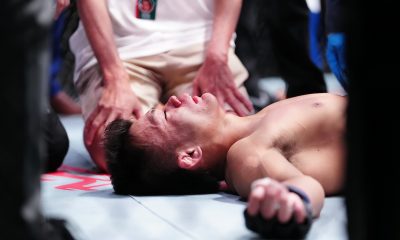 Toshiomi Kazama caído no octógono