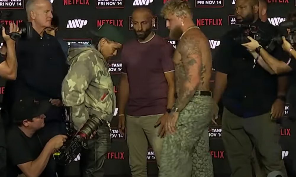 Primeira encarada entre Gervonta 'Tank' Davis e Jake Paul