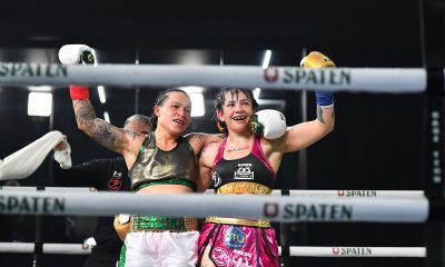 Bia Ferreira e Maira Moneo se abraçam após a luta no Spaten Fight Night 2