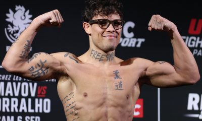 Caio Borralho passa pela balança do UFC Paris