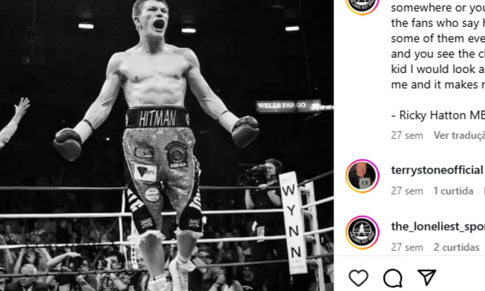 Ricky Hatton post Instagram