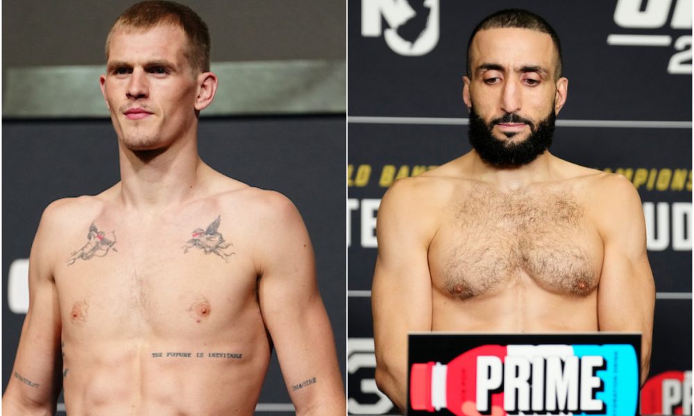 Ian Machado Garry e Belal Muhammad em montagem