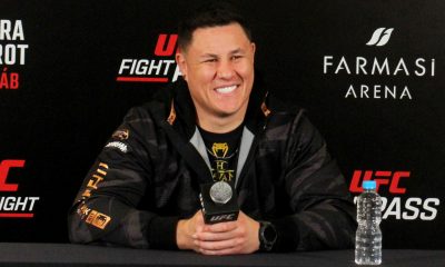 Sorridente, Jhonata Diniz participa do media day do UFC Rio