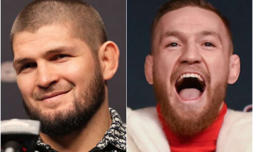 Khabib Nurmagomedov e Conor McGregor em montagem