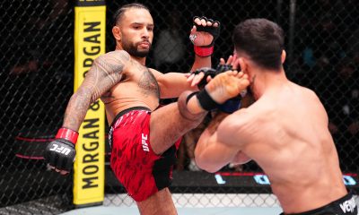 Yadier del Valle e Isaac Dulgarian em duelo durante o UFC Vegas 110