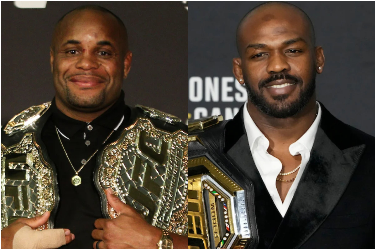 Daniel Cormier e Jon Jones em montagem