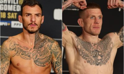 Renato Moicano e Chris Duncan em montagem