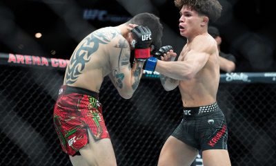 Lone'er Kavanagh (à direita) venceu Brandon Moreno no UFC México