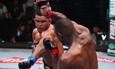 Manoel Sousa e Belaji Oki durante duelo no UFC Vegas 114