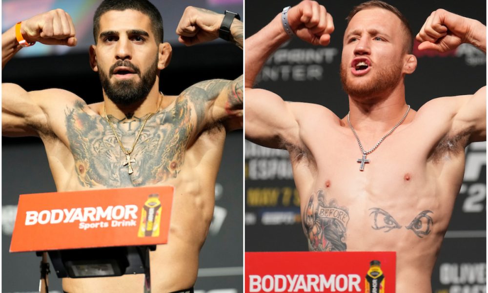 Ilia Topuria e Justin Gaethje irão unificar os cinturões do peso-leve (70 kg) no UFC Casa Branca