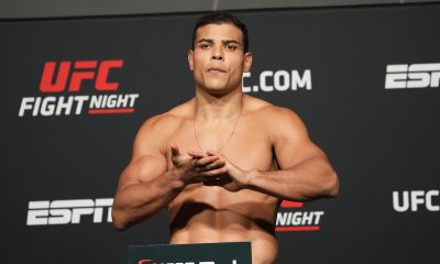 Paulo Borrachinha na pesagem do UFC Vegas 41