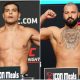 Paulo Borrachinha e Josh Hokit na balança do UFC