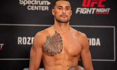 Carlos Ulberg passa pela balança do UFC