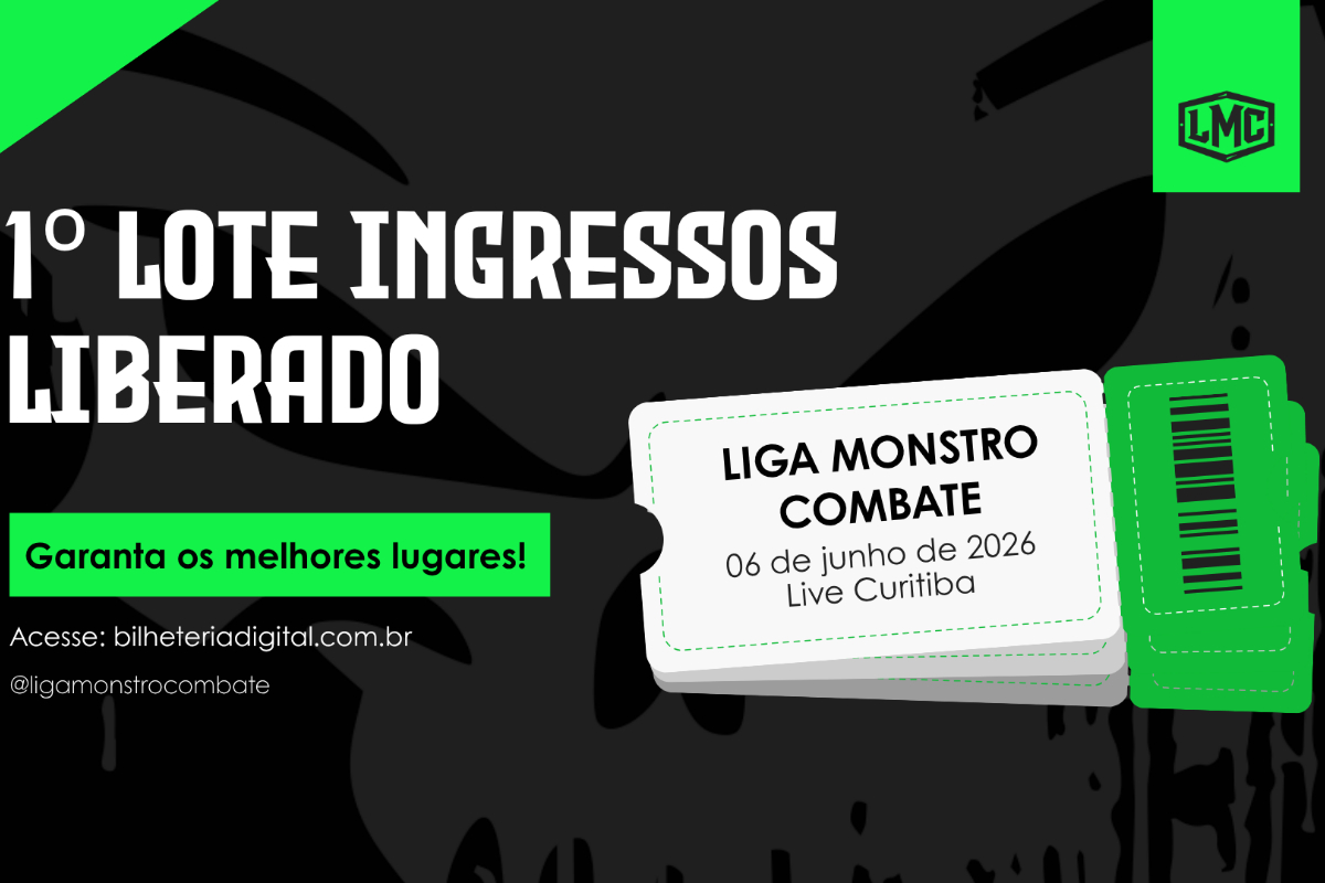Liga Monstro Combate inicia venda de ingressos para evento com ex-UFCs e atrações musicais