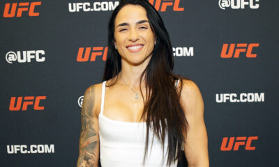 Norma Dumont sorri para foto no media day do UFC Vegas 116