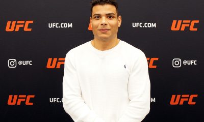 Paulo Borrachinha posa para foto no media day do UFC 327